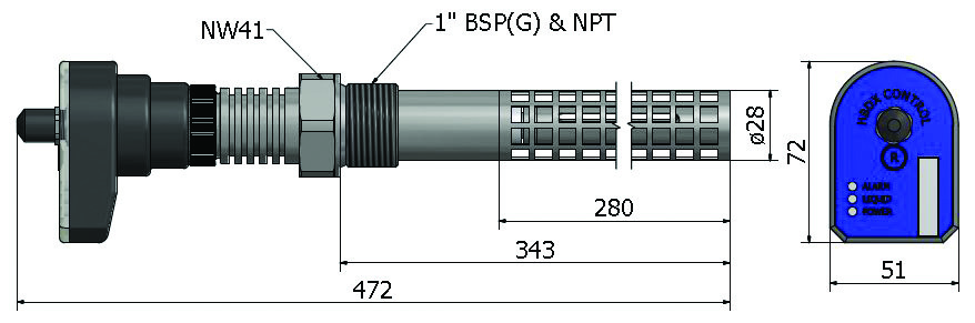 HBX Rod 1 tommer Ø28mm
